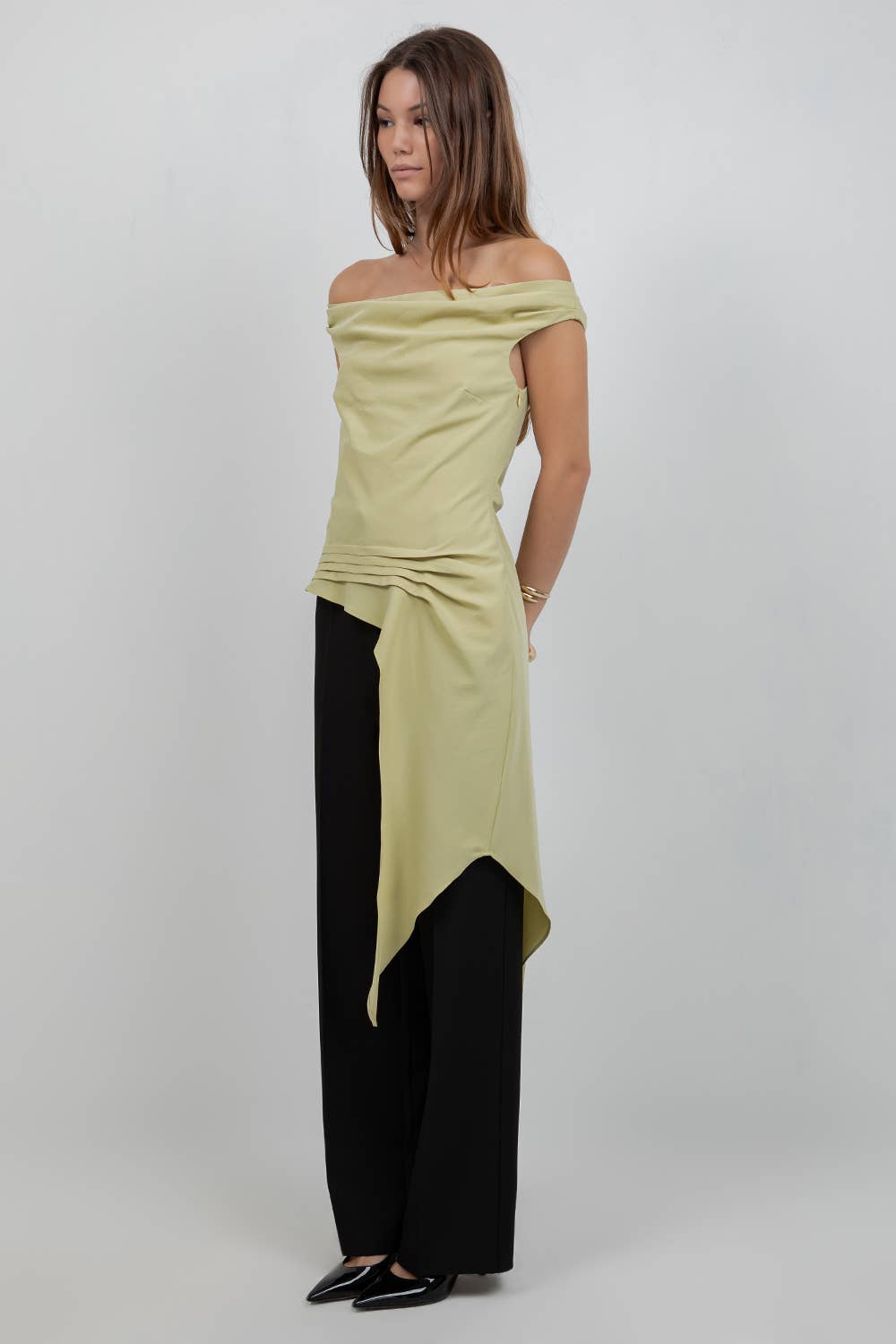 Yvonne Top in Green Fig