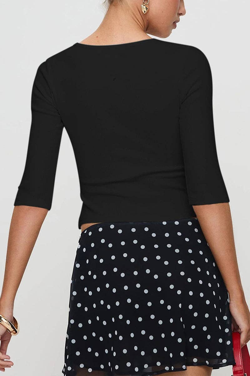 Caroline Three-Quarter Sleeve Tee