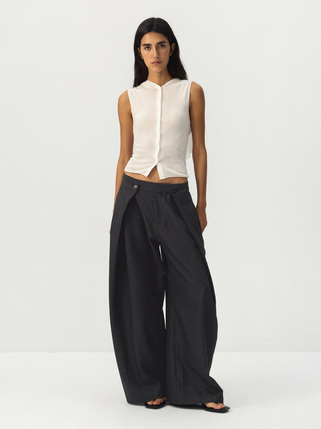 Cool Girl Draped Pant in Black