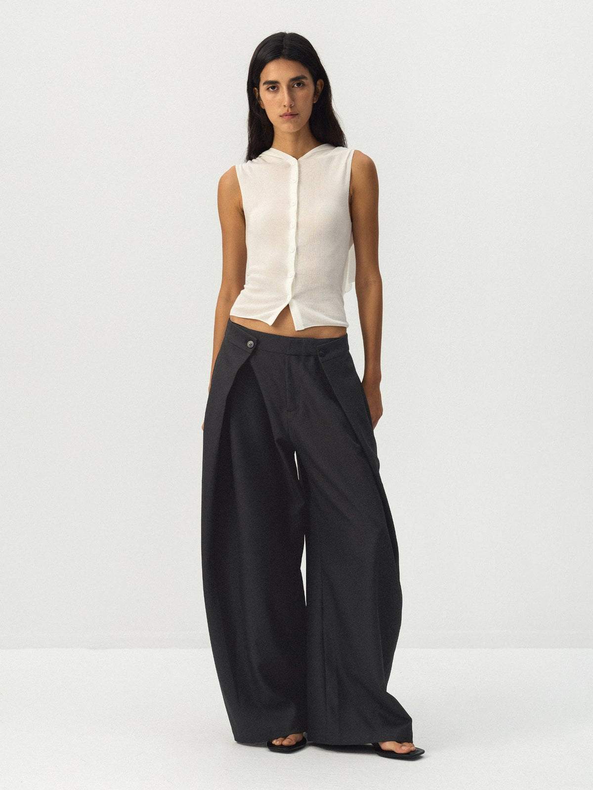 Cool Girl Draped Pant in Black