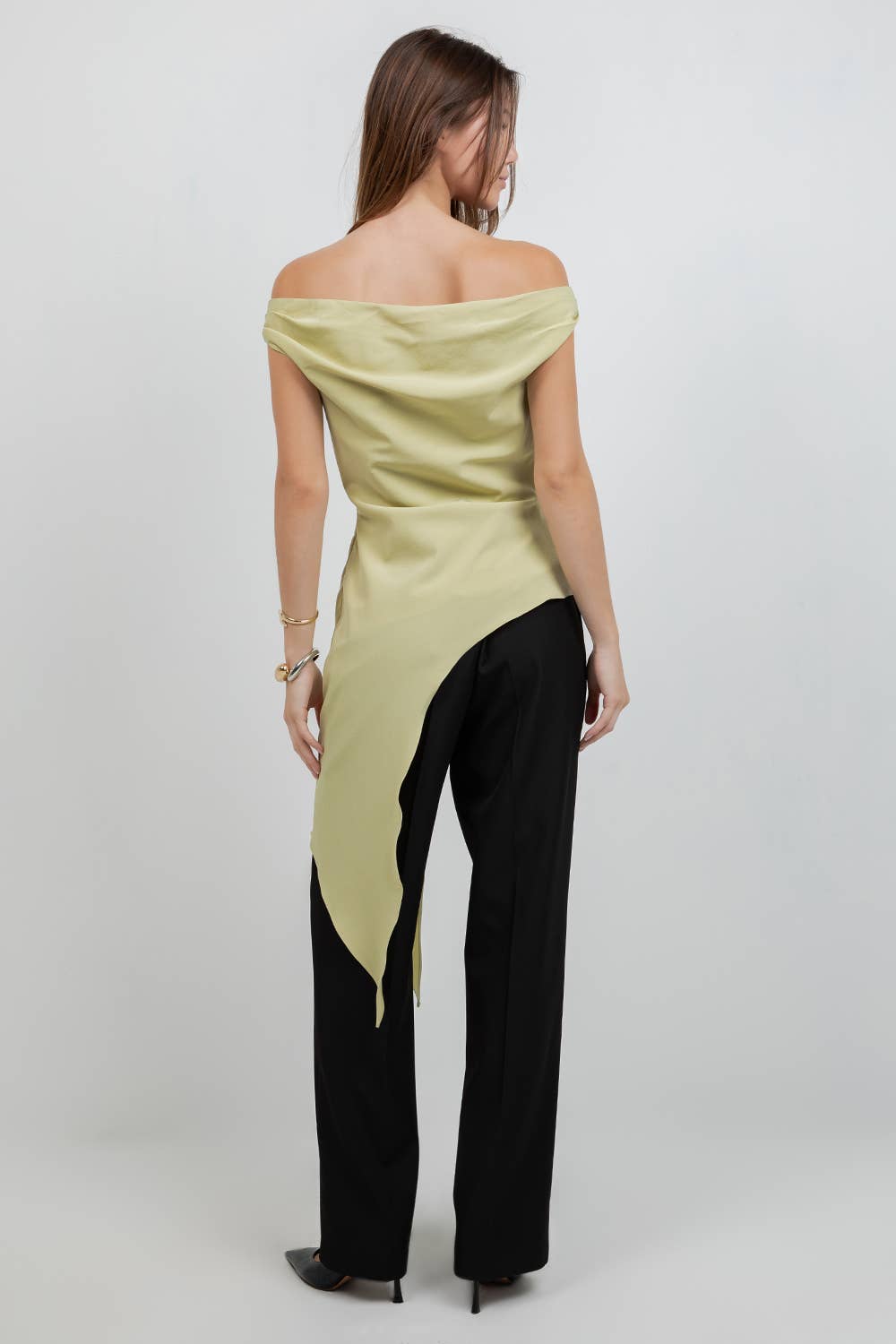 Yvonne Top in Green Fig
