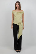 Yvonne Top in Green Fig